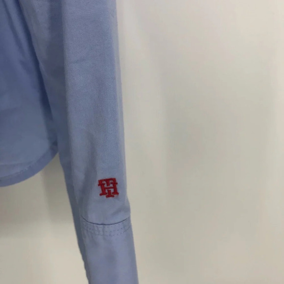Tommy Hilfiger blue tux cotton shirt Medium. - Picture 3 of 6